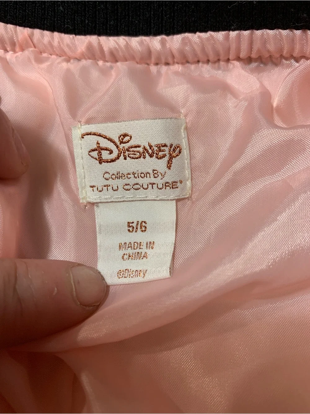 Disney TuTu Couture Minnie Mouse Satin Pink Puffer Jacket, girls size 5/6